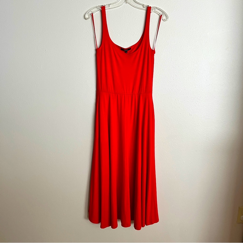 NWOT Red Tencel Jersey Fit & Flare Dress by Quince, S